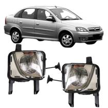 Par Farol Auxiliar Chevrolet MONTANA 2003 ate 2012 Vidro Par Farol Auxiliar Chevrolet MONTANA 2003 ate 2012 Vidro