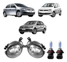 Par farol auxiliar gol voyage g7 2016 a 2020 fox 2015 a 2021 + lâmpada hb4 super branca ld/le
