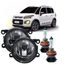 Par Farol Auxiliar Milha Citroen Aircross 2011 a 2016 Lente em Vidro + Lâmpadas H11 Par Farol Auxiliar Milha Citroen Aircross 2011 a 2016 Lente em Vidro + Lâmpadas H11