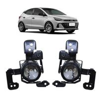 Par Farol Auxiliar Milha Hb20 2023 Lente Lisa Vidro dir/esq