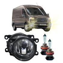 Par Farol Auxiliar Milha Lente em Vidro + Lâmpadas H11 Ford Transit 2009 Á 2014 Kit Par Farol Auxiliar Milha Lente em Vidro + Lâmpadas H11 Ford Transit 2009 Á 2014 Kit