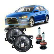 Par Farol Auxiliar Milha Mitsubishi Lancer Gt 2012 a 2019 Lente em Vidro + Lâmpadas H11 Par Farol Auxiliar Milha Mitsubishi Lancer Gt 2012 a 2019 Lente em Vidro + Lâmpadas H11