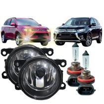 Par Farol Auxiliar Milha Mitsubishi Outlander 2007 a 2019 Lente em Vidro + Lâmpadas H11 Par Farol Auxiliar Milha Mitsubishi Outlander 2007 a 2019 Lente em Vidro + Lâmpadas H11