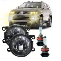 Par Farol Auxiliar Milha Pajero Dakar 2009 a 2016 Lente em Vidro + Lâmpadas H11 Par Farol Auxiliar Milha Pajero Dakar 2009 a 2016 Lente em Vidro + Lâmpadas H11