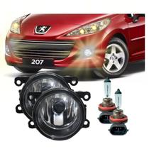 Par Farol Auxiliar Milha Peugeot 207 2007 a 2014 Lente em Vidro + Lâmpadas H11 Par Farol Auxiliar Milha Peugeot 207 2007 a 2014 Lente em Vidro + Lâmpadas H11