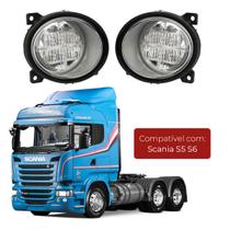 Par Farol Auxiliar Neblina Led Compatível Scania Série 5 S5