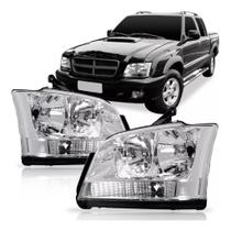 Par Farol Camionete S10 Blazer Pit Bull Pisca Cristal 01 02 03 04 2005 2006 2007 2008 2009 2010 2011