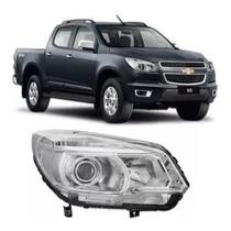 Par Farol Camionete S10 LTZ Foco Duplo Máscara Cromada C/ Projetor 12 13 14 2015 2016 2017 2018 2019