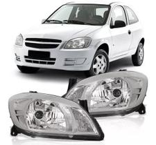 Par farol celta prisma 2006 2007 2008 2009 10 11 12 cromado Par farol celta prisma 2006 2007 2008 2009 10 11 12 cromado