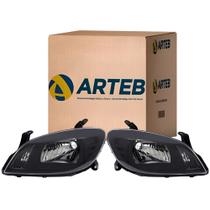 Par Farol Celta Prisma 2006-2012 Original Arteb Mascara Negra Par Farol Celta Prisma 2006-2012 Original Arteb Mascara Negra
