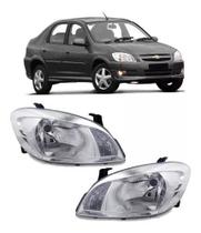 Par farol celta prisma cromado 2006 2007 2008 2009 10/14 d/e Par farol celta prisma cromado 2006 2007 2008 2009 10/14 d/e