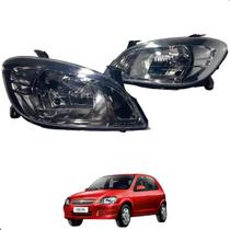 Par farol chevrolet celta prisma 2007 2008 a 2015 cromado - BIBAS