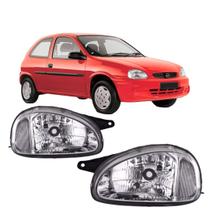 Par farol chevrolet corsa wind 1994 a 2000 mascara cromada