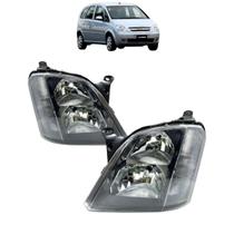 Par farol chevrolet meriva 2002 a 2012 mascara negra Par farol chevrolet meriva 2002 a 2012 mascara negra