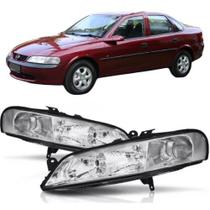Par farol chevrolet vectra 1997 1998 1999 mascara cromada