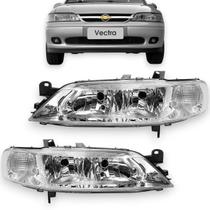Par farol chevrolet vectra 2000 2001 2002 a 2005 cromado