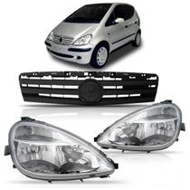 Par Farol Classe A Lente Lisa + Grade Dianteira 2004 2005 2006 2007
