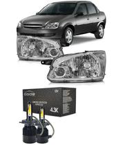 Par farol classic 2011 a 2016 mascara cromada - ai + super led limited edition 12v 4300k h4 code