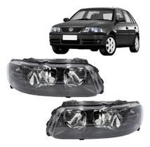 Par farol com auxiliar máscara negra foco duplo gol parati saveiro g3 1999 a 2005 direito e esquerdo