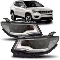 Par Farol Compass 2017 2018 Eletrico Com Motor Led Sem Xenon Par Farol Compass 2017 2018 Eletrico Com Motor Led Sem Xenon