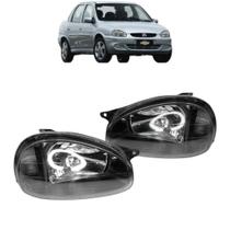 Par Farol Corsa Classic Mascara Negra 2000 A 2010