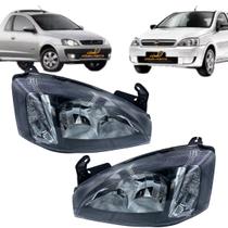 Par Farol Corsa Montana 2003 2004 Á 2012 Mascara Negra Par Farol Corsa Montana 2003 2004 Á 2012 Mascara Negra