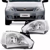 Par farol corsa montana 2004 2005 2008 2010 2012 cromado Par farol corsa montana 2004 2005 2008 2010 2012 cromado