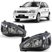 Par farol corsa montana g2 mascara negra 2003 ate 2015 Par farol corsa montana g2 mascara negra 2003 ate 2015