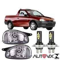 Par farol corsa pick up 1994 a 2002 crom pl super branca led