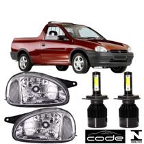 Par farol corsa pick up 1994 a 2002 crom pl super led 6000k