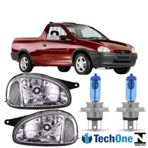 Par farol corsa pick up 1994 a 2002 cromado pl super branca Par farol corsa pick up 1994 a 2002 cromado pl super branca