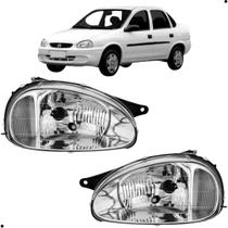 Par Farol Corsa Pick-up Wind Sedan Classic Wagon 94 Á 2003 Pisca Cristal