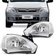 Par Farol Cromado Corsa Montana 2008 09 2010 Com Pisca Liso Par Farol Cromado Corsa Montana 2008 09 2010 Com Pisca Liso