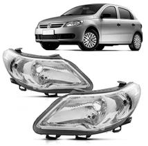 Par Farol Cromado Foco Simples Gol Voyage Saveiro G5 Par Farol Cromado Foco Simples Gol Voyage Saveiro G5