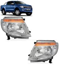 Par Farol Cromado Ford Ranger 2013 2014 2015