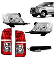 Par Farol Cromado + Lanterna Hilux 2012 2013 2014 15 Sr Srv