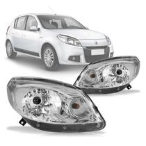 Par Farol Cromado Sandero 2012 2013 2014