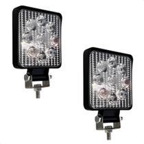 PAR FAROL DE LED AUXILIAR QUADRADO 27W 9 LEDS TROLLER OFF-ROAD CARRO 4x4 LE-6711 -1012 PAR FAROL DE LED AUXILIAR QUADRADO 27W 9 LEDS TROLLER OFF-ROAD CARRO 4x4 LE-6711 -1012