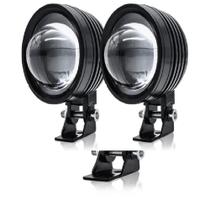 Par Farol De Milha 50mm Olho De Mosca Com Strobo Para Moto Par Farol De Milha 50mm Olho De Mosca Com Strobo Para Moto