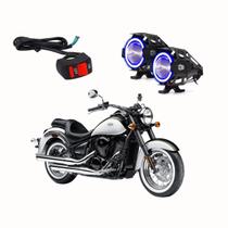 Par Farol de Milha Angel Eye U7 Azul para Moto Kawasaki Vulcan VN 900 2007 2008 2009 2010 2011 2012 2013 Par Farol de Milha Angel Eye U7 Azul para Moto Kawasaki Vulcan VN 900 2007 2008 2009 2010 2011 2012 2013