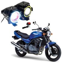 Par Farol de Milha Angel Eye U7 para Moto Kawasaki ER 5 500CC 1998 1999 2000 2001 2002 2003 2004 2005 até 2022 Par Farol de Milha Angel Eye U7 para Moto Kawasaki ER 5 500CC 1998 1999 2000 2001 2002 2003 2004 2005 até 2022