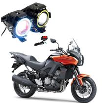 Par Farol de Milha Angel Eye U7 para Moto Kawasaki Versys 1000 2012 2013