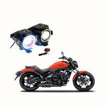 Par Farol de Milha Angel Eye U7 para Moto Kawasaki Vulcan 900CC LT 2010 2011 2012 2013 2014 2015 2016 2017 até 2022