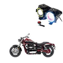 Par Farol de Milha Angel Eye U7 para Moto Kawasaki Vulcan VN 1600 Mean Streak 2005 2006 2007 2008 2009 2010 até 2022