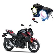 Par Farol de Milha Angel Eye U7 para Moto Kawasaki Z 400 48 CV 2019 2020 2021 2022 Par Farol de Milha Angel Eye U7 para Moto Kawasaki Z 400 48 CV 2019 2020 2021 2022