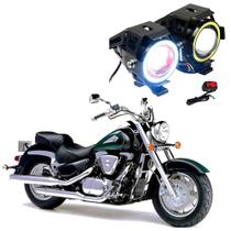 Par Farol de Milha Angel Eye U7 para Moto Suzuki Intruder LC 1500 2001 2002 2003 2004