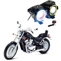 Par Farol de Milha Angel Eye U7 para Moto Suzuki Intruder VS 800 GLP 1994 1995 1996 1997 1998 1999 2000 2001 2002 2003