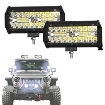 Par farol de milha barra auxiliar 40 leds agricola jeep cinoy