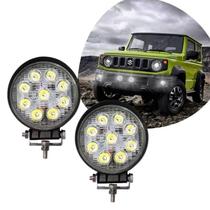 Par Farol De Milha Led Modelo Redondo 27W 12/24V 6000K