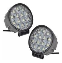 Par Farol De Milha Off-Road 14 Leds 42W 12V/24V Redondo